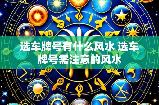 选车牌号有什么风水 选车牌号需注意的风水