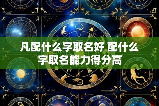 凡配什么字取名好 配什么字取名能力得分高