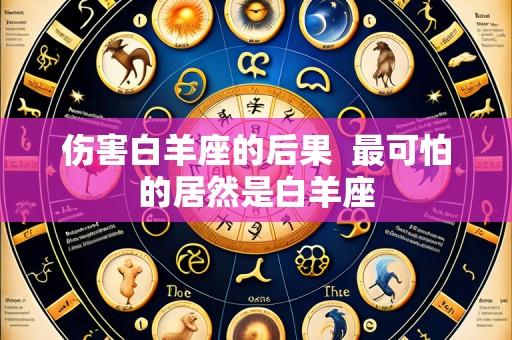 伤害白羊座的后果 最可怕的居然是白羊座