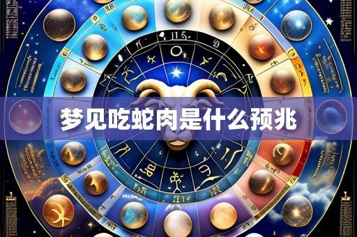梦见吃蛇肉是什么预兆
