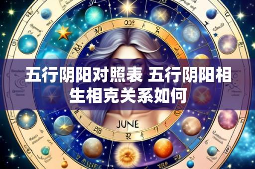 五行阴阳对照表 五行阴阳相生相克关系如何