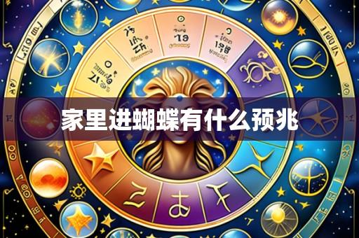 家里进蝴蝶有什么预兆