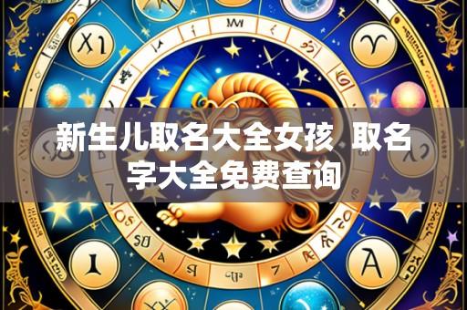 新生儿取名大全女孩 取名字大全免费查询