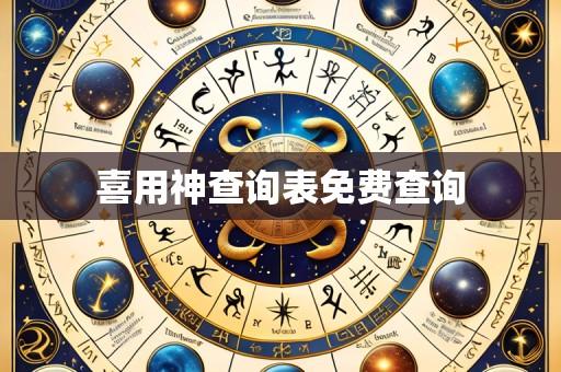 喜用神查询表免费查询