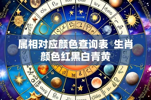 属相对应颜色查询表 生肖颜色红黑白青黄