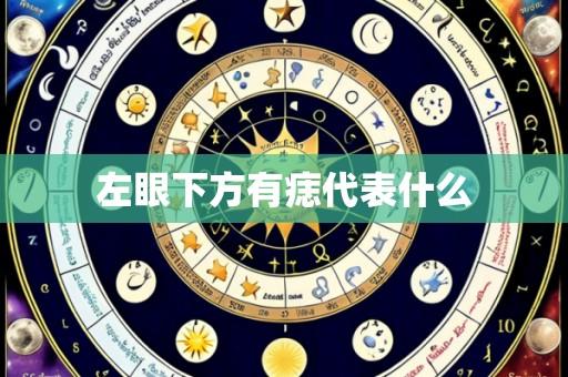 左眼下方有痣代表什么