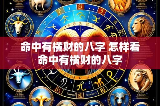 命中有横财的八字 怎样看命中有横财的八字
