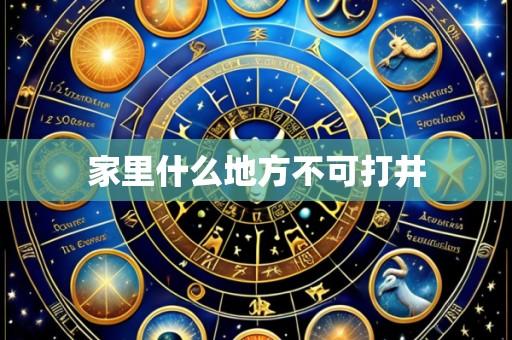 家里什么地方不可打井
