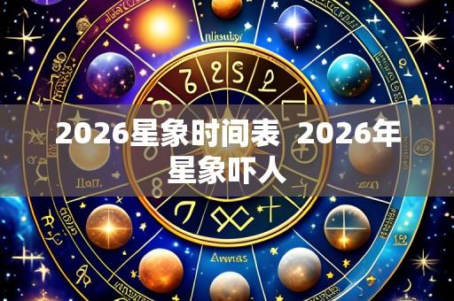 2026星象时间表  2026年星象吓人