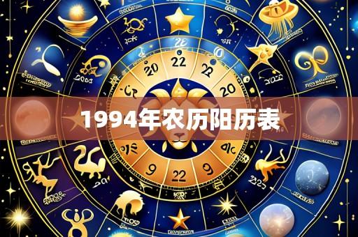 1994年农历阳历表