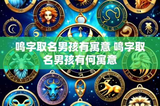鸣字取名男孩有寓意 鸣字取名男孩有何寓意