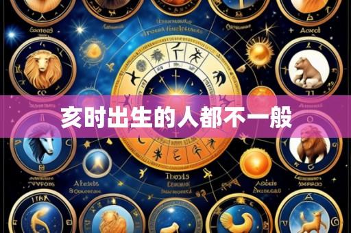 亥时出生的人都不一般
