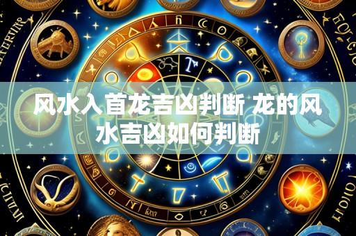 风水入首龙吉凶判断 龙的风水吉凶如何判断