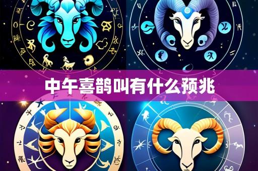 中午喜鹊叫有什么预兆