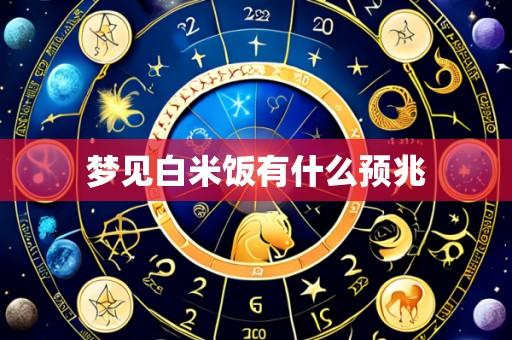 梦见白米饭有什么预兆