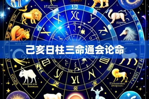 己亥日柱三命通会论命