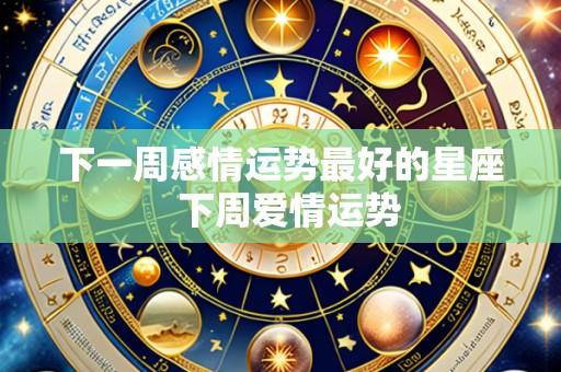下一周感情运势最好的星座 下周爱情运势