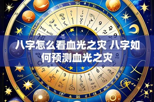 八字怎么看血光之灾 八字如何预测血光之灾
