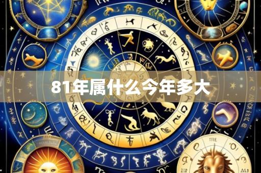 81年属什么今年多大