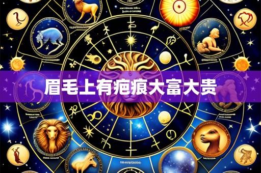 眉毛上有疤痕大富大贵