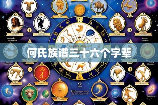 何氏族谱三十六个字辈