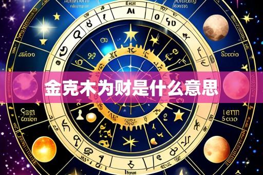 金克木为财是什么意思