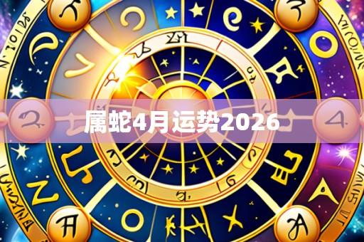 属蛇4月运势2026