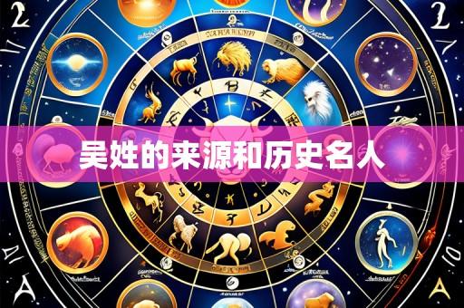 吴姓的来源和历史名人