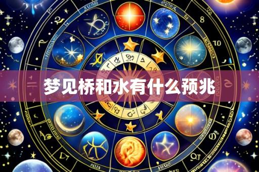 梦见桥和水有什么预兆