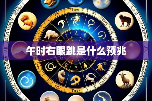 午时右眼跳是什么预兆