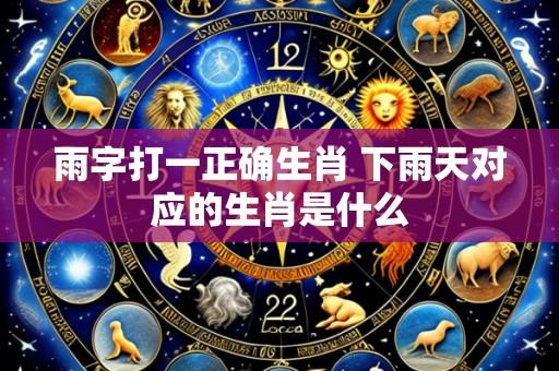 雨字打一正确生肖 下雨天对应的生肖是什么