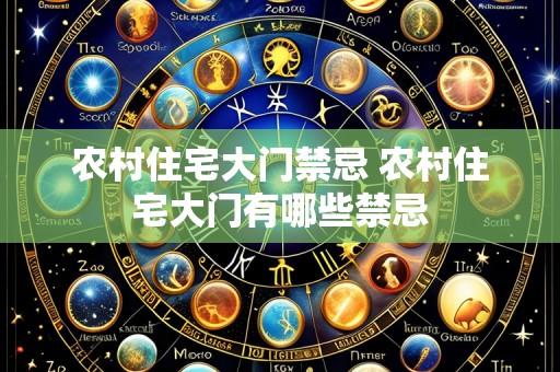 农村住宅大门禁忌 农村住宅大门有哪些禁忌