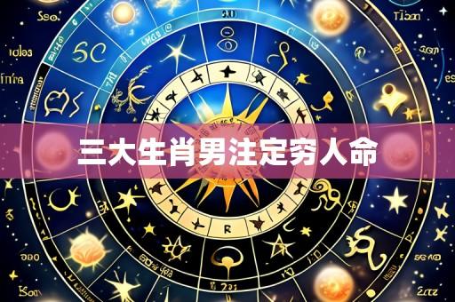 三大生肖男注定穷人命