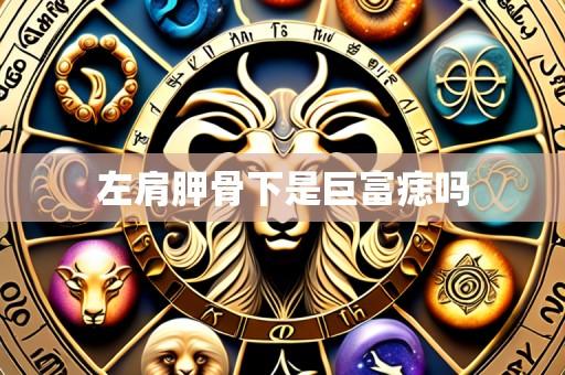 左肩胛骨下是巨富痣吗