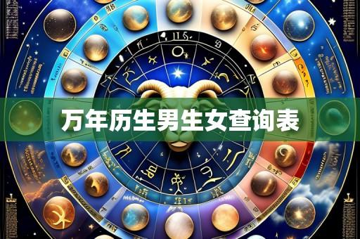 万年历生男生女查询表