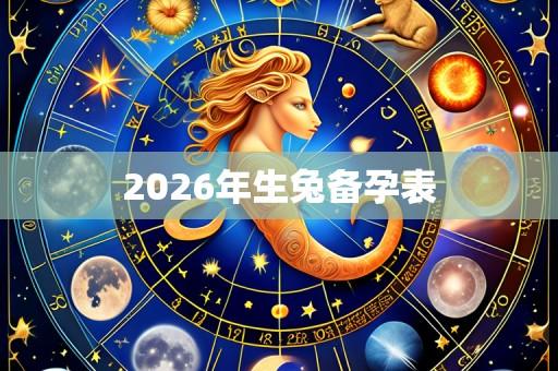 2026年生兔备孕表