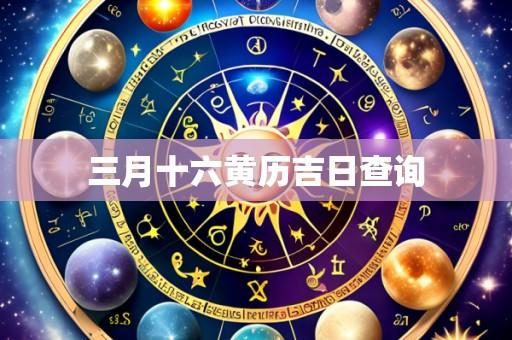 三月十六黄历吉日查询