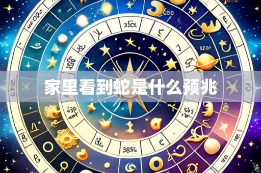 家里看到蛇是什么预兆