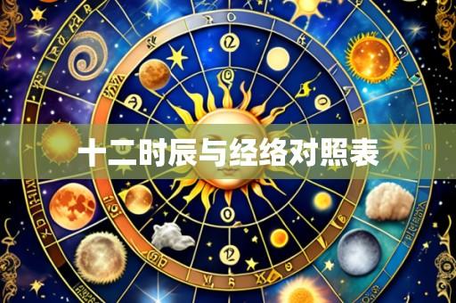 十二时辰与经络对照表
