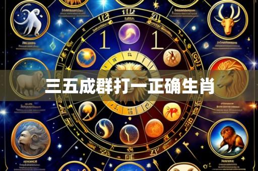 三五成群打一正确生肖