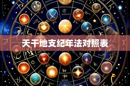 天干地支纪年法对照表