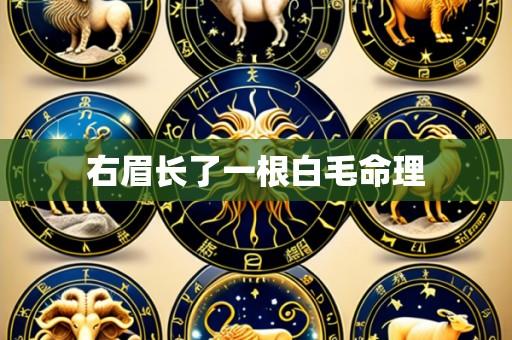 右眉长了一根白毛命理