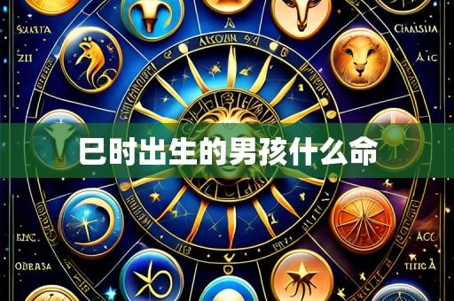 巳时出生的男孩什么命