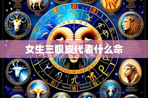 女生三眼皮代表什么命