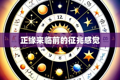 正缘来临前的征兆感觉