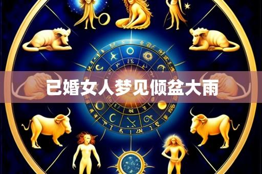 已婚女人梦见倾盆大雨