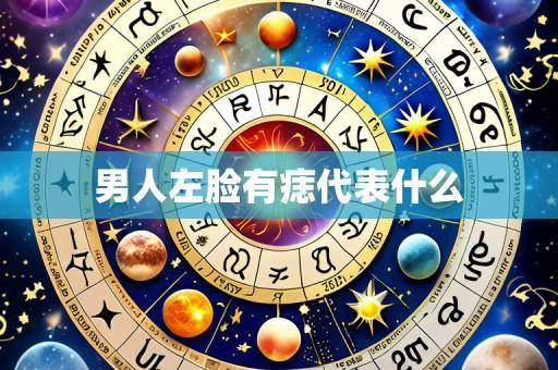 男人左脸有痣代表什么