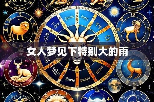 女人梦见下特别大的雨