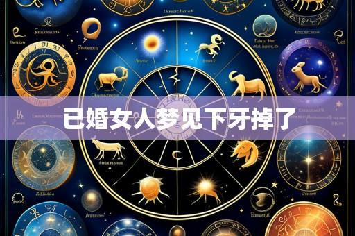 已婚女人梦见下牙掉了