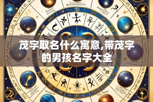 茂字取名什么寓意,带茂字的男孩名字大全